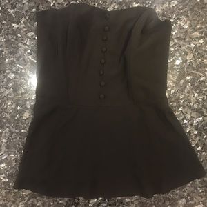 Black Strapless Top